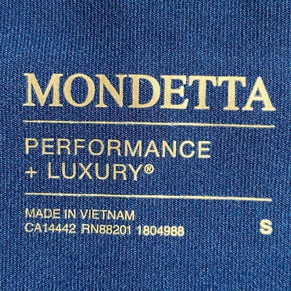 Mondetta High Waist Active Legging S Teal Side Pockets Mesh Moisture Wicking NWT - Picture 11 of 13